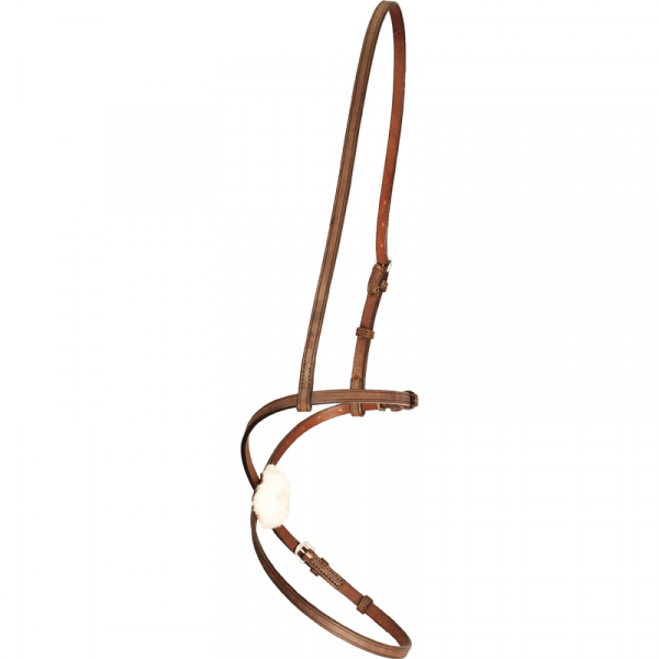 Noseband  croisé cuir premium