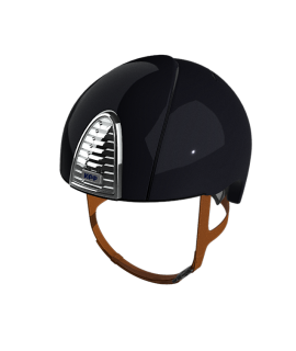 Casque Kep  Cromo2  black metal cuir orange Hermes